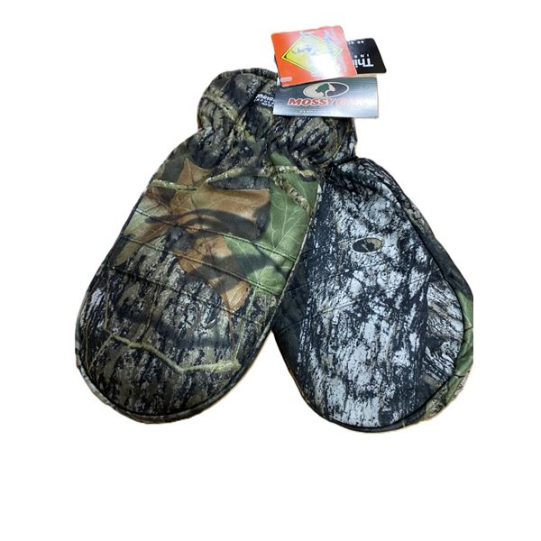 2X Hot Shot Hunting Mossy Oak Flip Top Mitten and Glove Combo