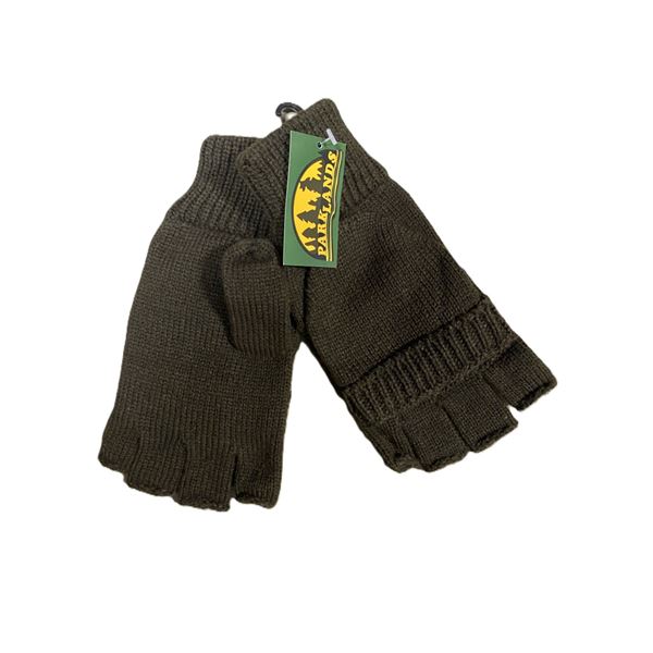 3x Acrylic Fingerless Mittens with Mitten flap cover
