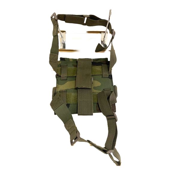 2x  Parklands 062468 TACTICAL DROP DOWN LEG MAGAZINE POUCH Woodland Camo