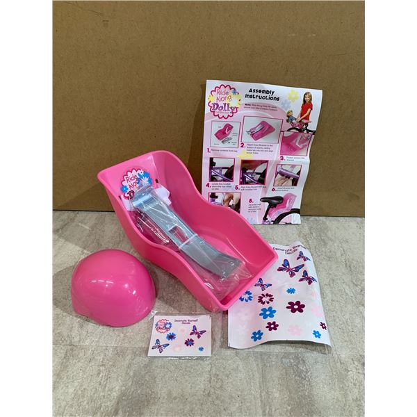 Ride Along Pink Bike Seat & Doll Helmet
