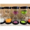 Image 3 : Sand Timers Set 6 Pack Diferent Times