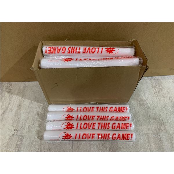 Lot of 27 I love This Game Lightup Foam Wand With 3 Different Light Changing Modes