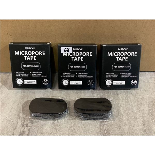 Lot of 3 Micropore Tape 60 Pcs Per Pack