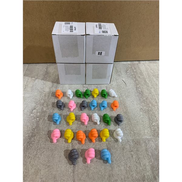 Lot of 112 Thumb Wall Hook Silicone Self Adhesive Colourful Nail Free
