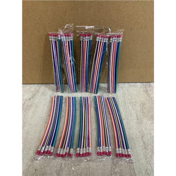 Lot of 2 Bendy Pencils for Erasers Party Bags 25 Pcs Per Pack
