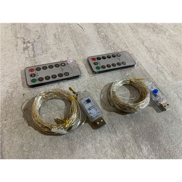 Lot of 2 Fairy Lights With Remotes