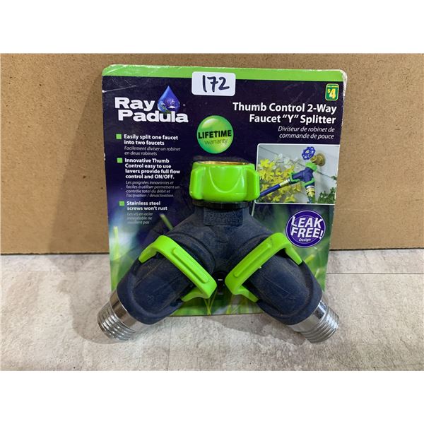 Ray Padula Thumb Control 2 Way Faucet Y Splitter
