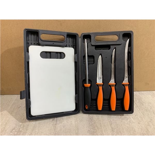 Great Land Knife Set With Sharpener Cutting Board And Case