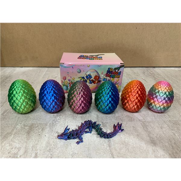 Pack of 6 3D Printed Dragon Eggs
