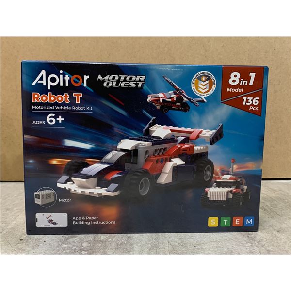 Apitor Motor Quest 136pcs Robot T Motorized Vehicle Robot Kit; Smart STEM Building Kit - New Sealed!