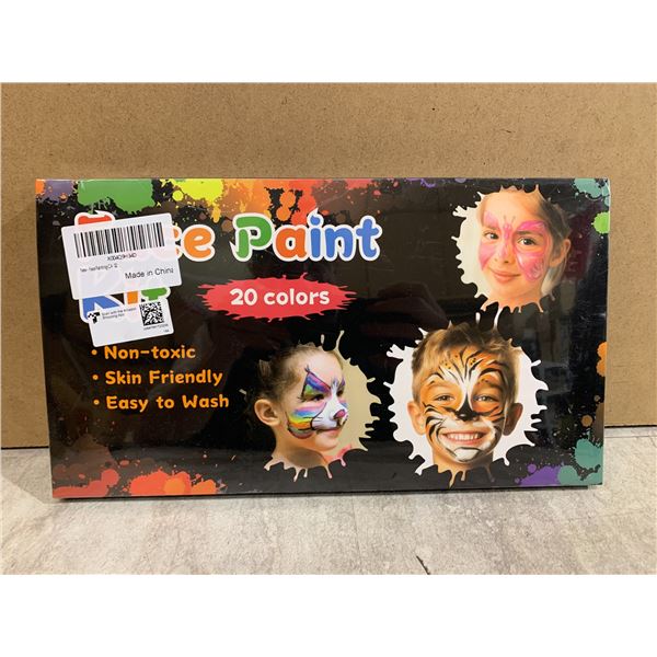 20 Colors Non Toxic Face Paint Kit