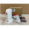 Image 1 : White - 5 Port USB Charging Station
