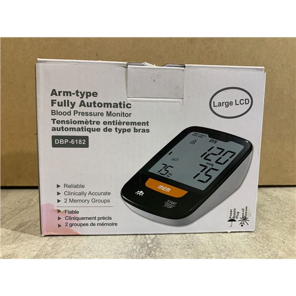 Arm-Type Fully Automatic Blood Pressure Monitor w/ Large LCD Display