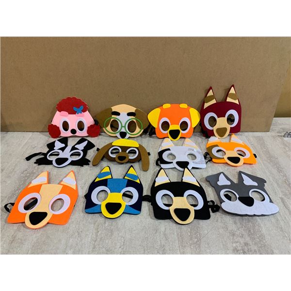 Lot of Felt Paw Patrol Themed Masks for Kids