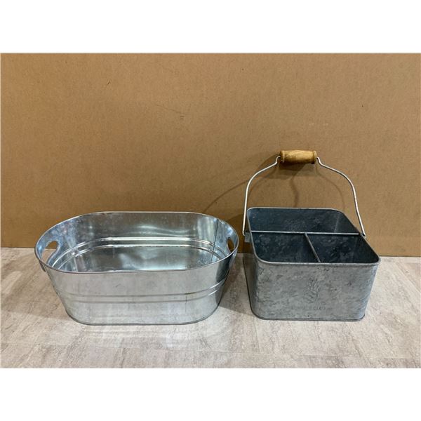 Lot of 2 Metal Baskets