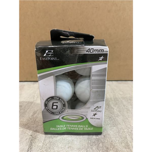 Pack of 6 Eastpoint Table Tennis Balls - 40mm