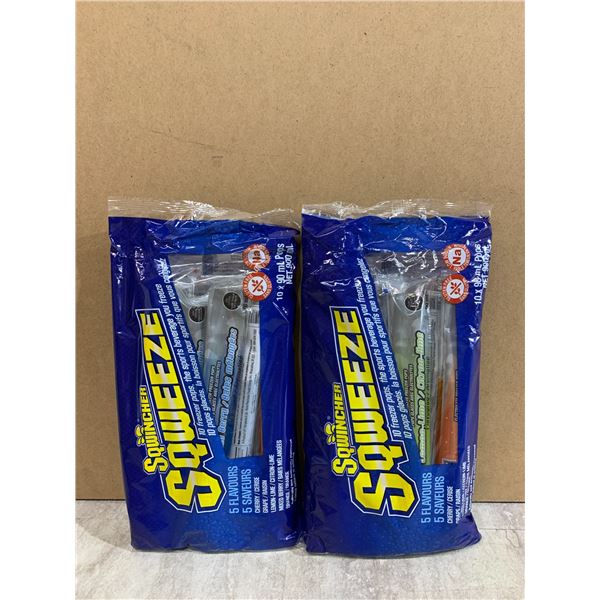 2x 10 Pack Bag of Sqwincher Sqweeze Freezer Pops -  5 Flavors