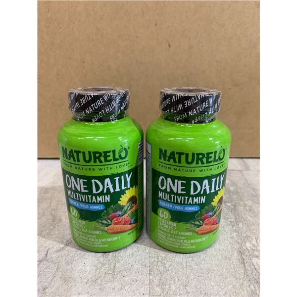 Lot of 2 Bottles - Naturelo One Daily Multivitamin For Men - 60 x 2 Vegetarian Capsules