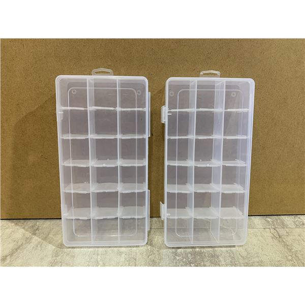 Lot of 2 Plastic Organizer Case