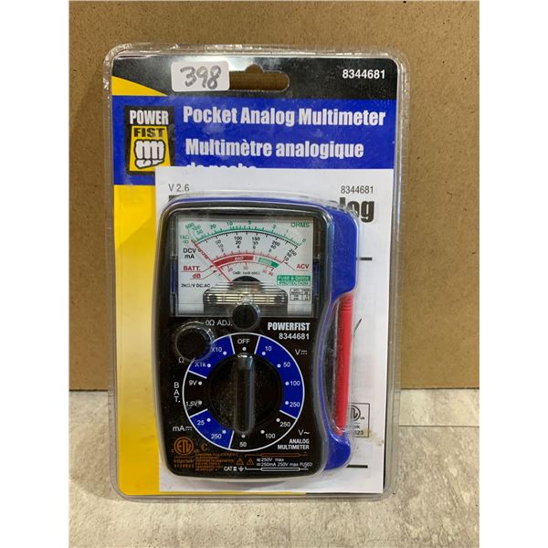Power Fist Pocket Analog Multimeter