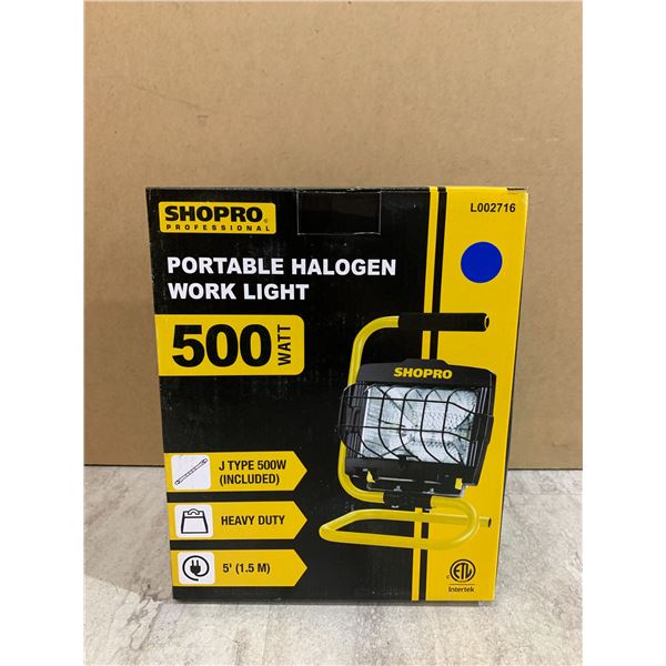 Shopro Professional 500 Watt Portable Halogen Work Light Heavy Duty