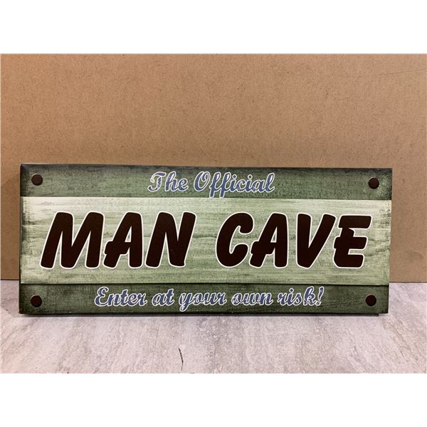 The Official Man Cave Enter At Your Own Risk Sign