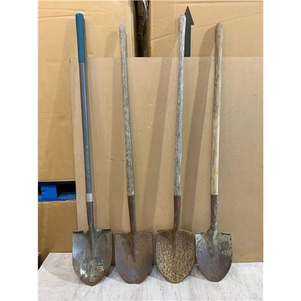 Lot of 4 Spade Shovels