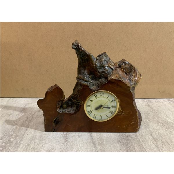 Live Edge Wooden  Burl Clock