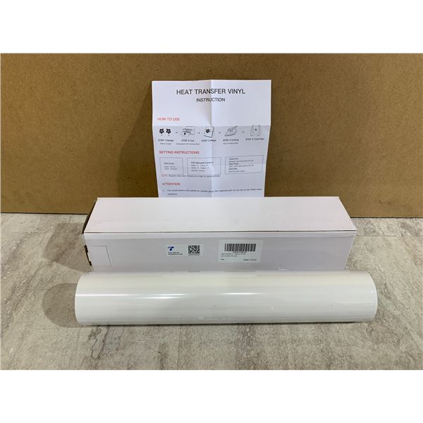 HTV White Heat Transfer Vinyl for Cricut 12in x 25 Feet