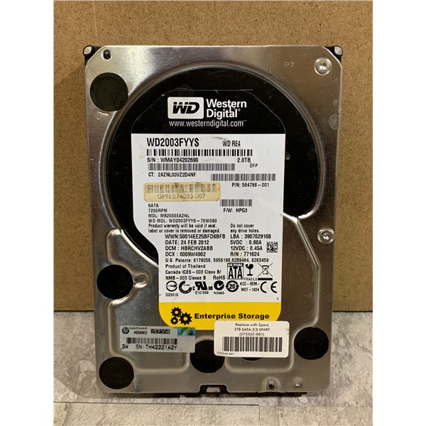 Western Digital Hard Drive 2TB Formated