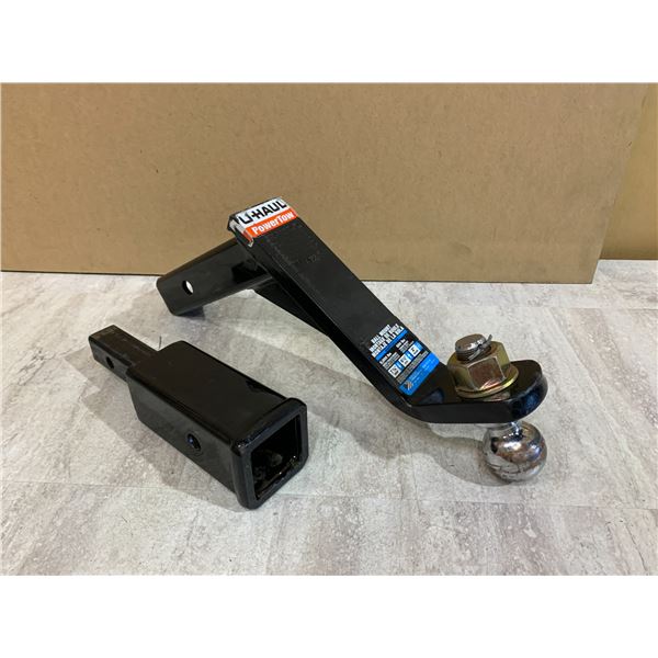 Uhaul Ball Mount 7 3/4in Drop 6 1/2in Rise 2in Shank With 1in to 2in Adapter