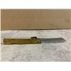 Image 1 : Vintage Japanese Higonokami Folding Pocket Knife - Brass Handle - Carbon Steel Blade