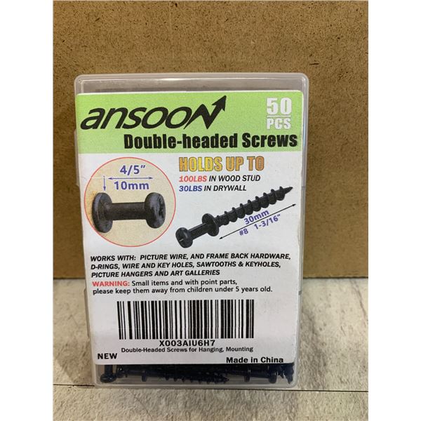 Ansoon 50pcs Double Headed Screws