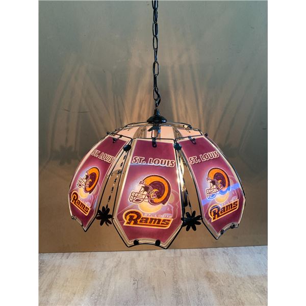 St, Louis Rams Stained Glass Pendant Lamp