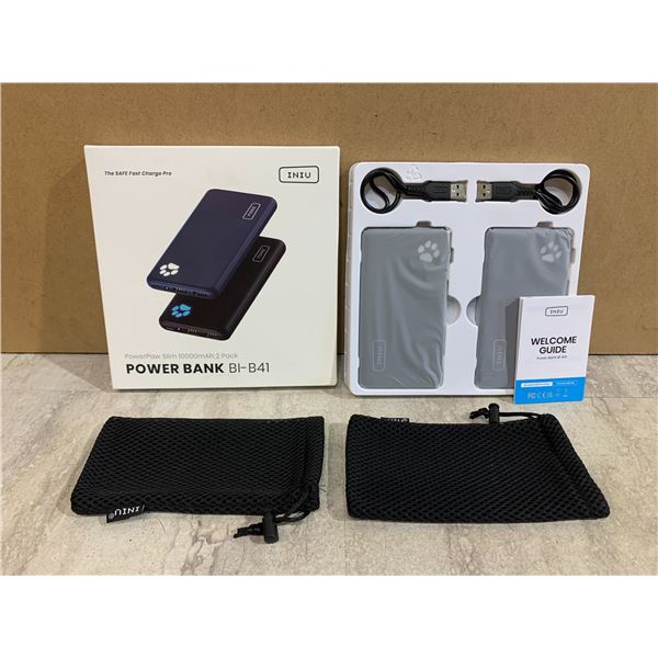 2 Pack of INIU PowerPaw Slim 10000mAh Power Banks