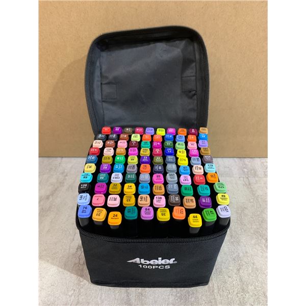 Abeir 100 Piece Dual Tip Alcohol Marker Set