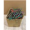 Image 1 : Box Full of Assorted Colorful Metal Clothing Hangers