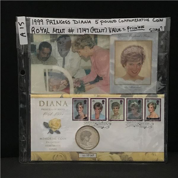 1999 PRINCESS DIANA ROYAL MINT COMMEMORATIVE COIN