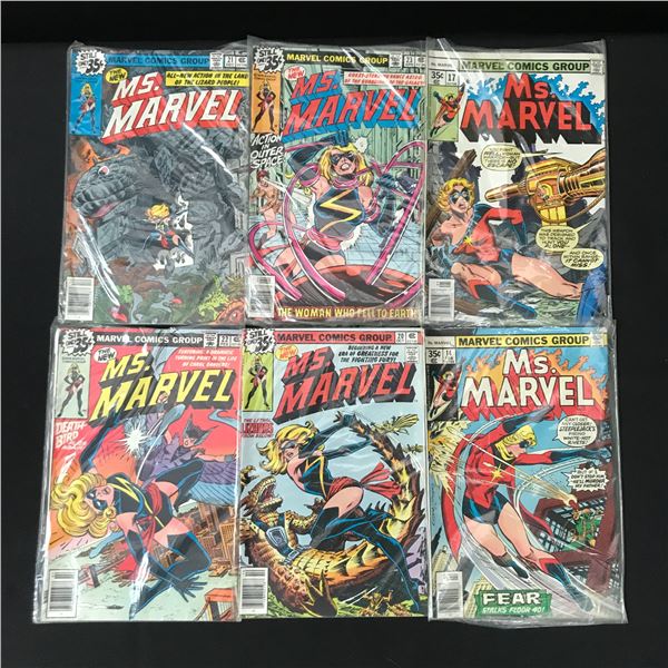 LOT OF 6 MS. MARVEL COMICS