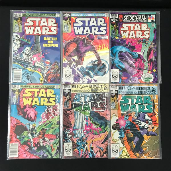 LOT OF 6 STAR WARS COMICS - MARVEL COMICS