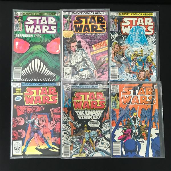 LOT OF 6 STAR WARS COMICS - MARVEL COMICS