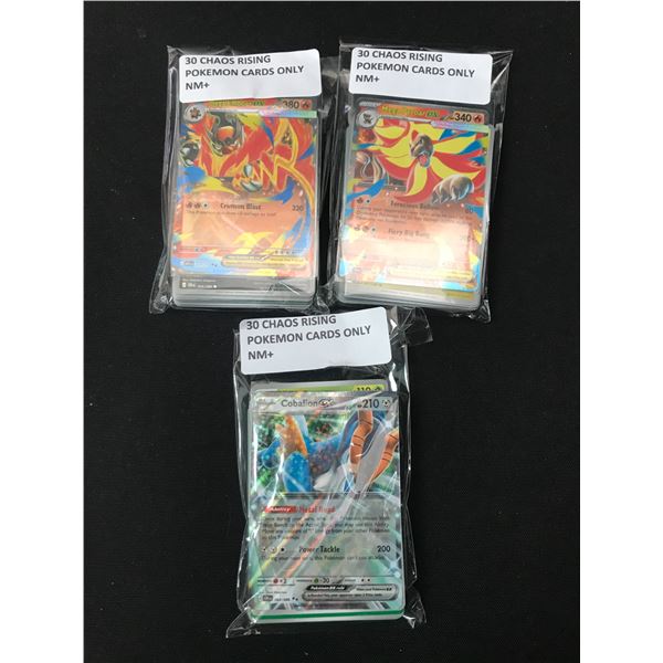 LOT OF 90 POKEMON TCG CHAOS RISING TRADING CARDS