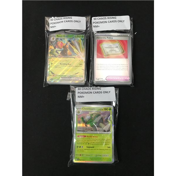 LOT OF 90 POKEMON TCG CHAOS RISING TRADING CARDS