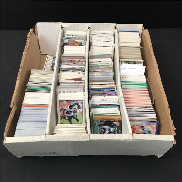 BOX OF FOOTBALL TRADING CARDS