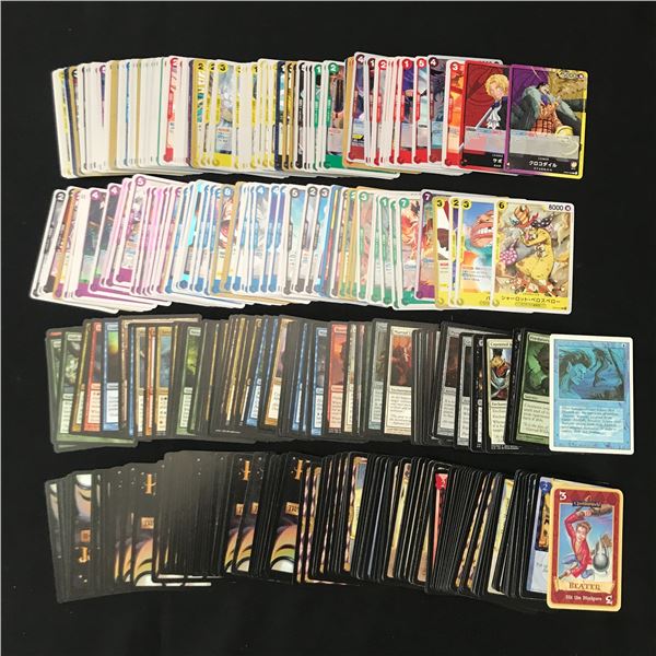 MIXED LOT OF TRADING CARDS INCLUDING ONE PIECE