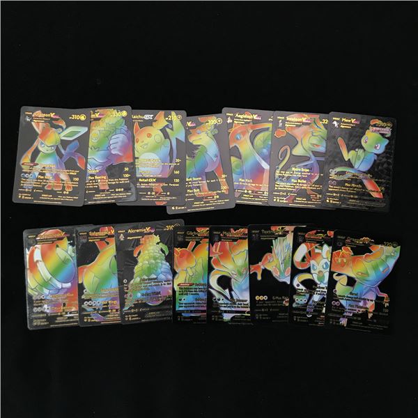 LOT OF 15 POKEMON TCG RAINBOW TRADING CARDS