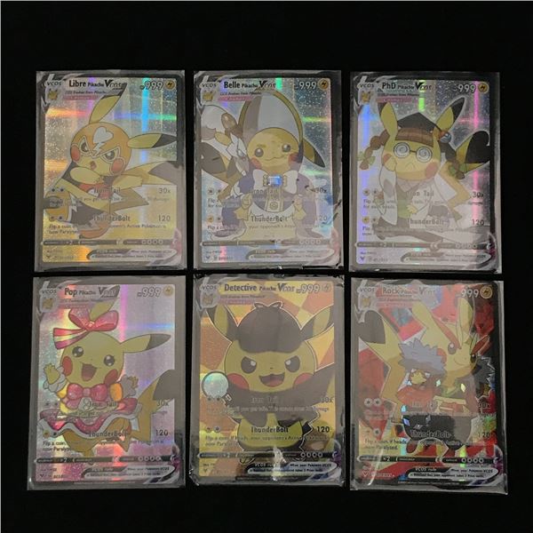 LOT OF 6 POKEMON TCG COSPLAY TRADING CARDS