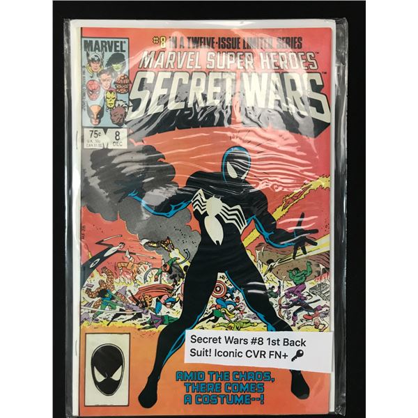 MARVEL SUPER HEROES SECRET WARS #8 1ST SPIDERMAN BLACK SUIT - MARVEL COMICS