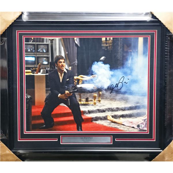AL PACINO SIGNED AND FRAMED SCARFACE 8X10 - BECKETT COA