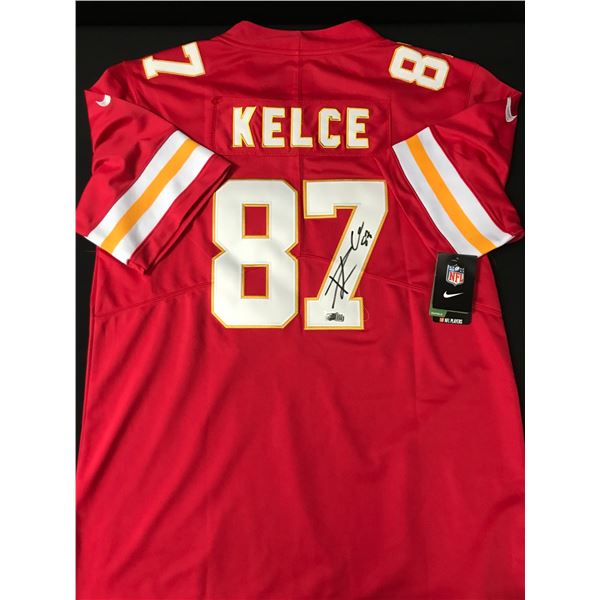 TRAVIS KELCE SIGNED KANSAS CITY CHIEFS CUSTOM JERSEY - ACE COA